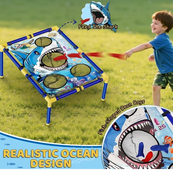 Lehoo Castle 3 in 1 Outdoor Games with Shooting Game, Ring Toss Game, Bean Bag - Picture 6 of 8